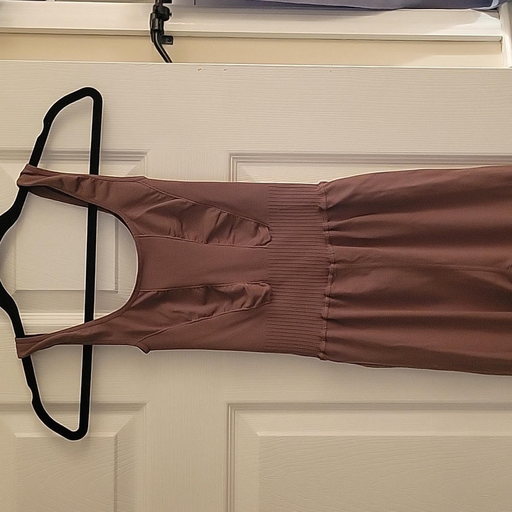 NWOT FP Movement by Free People Good Karma flared onesie brown XS/S
